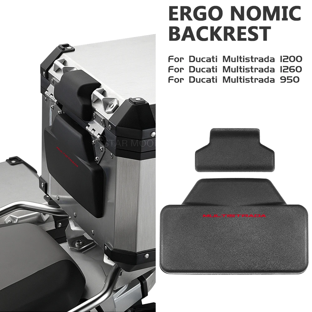 

Motorcycle Accessories Rear Case Cushion Passenger Backrest Lazy Back Pad set For Ducati Multistrada 1200 1260 950