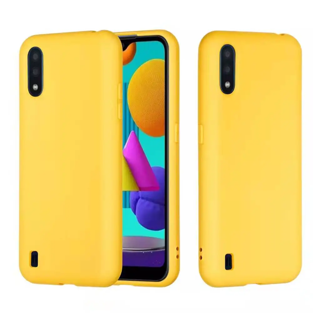Yellow Matte Silicone TPU Back Cover Phone Case