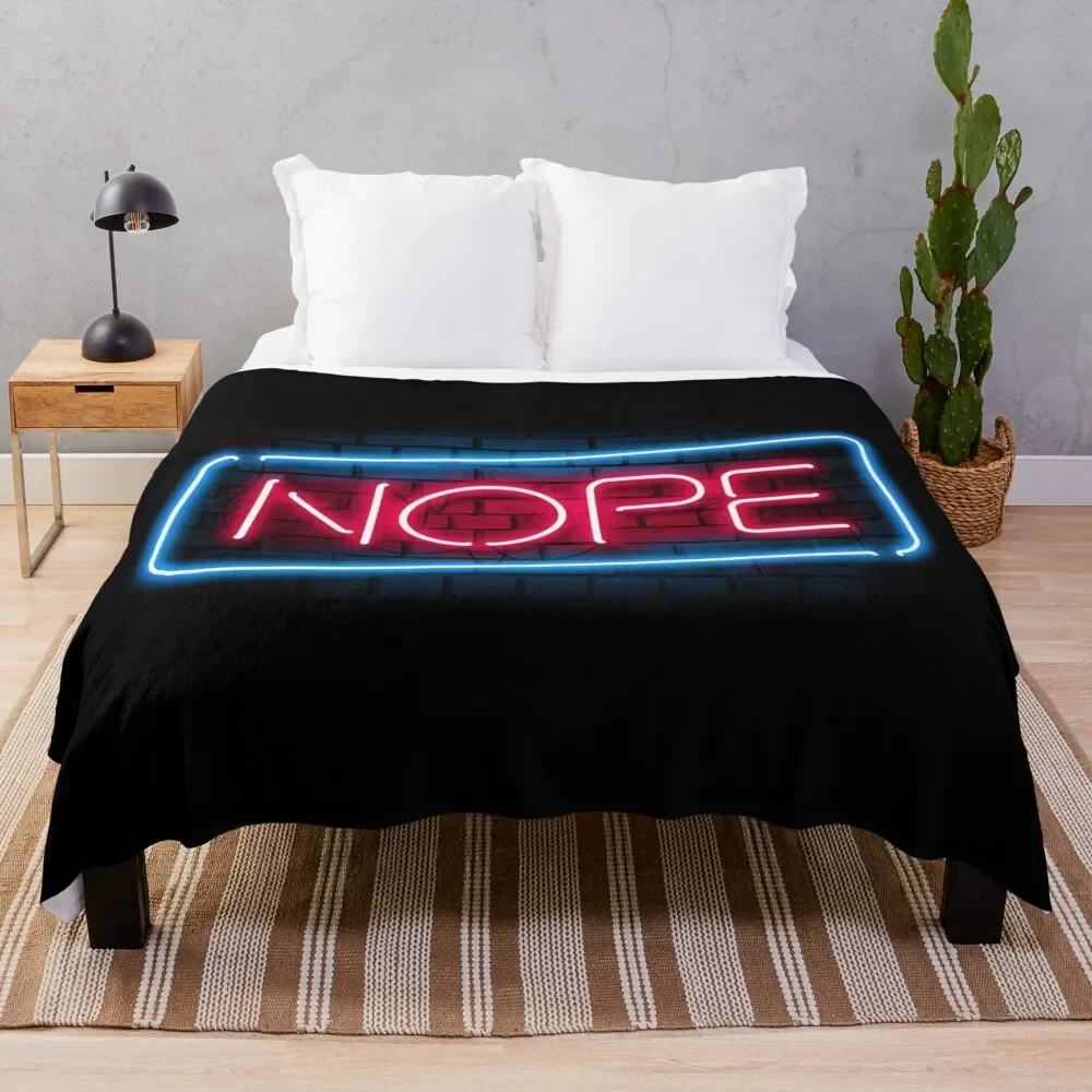 

Nope Throw Blanket Camping Decoratives Vintage Sofas Blankets