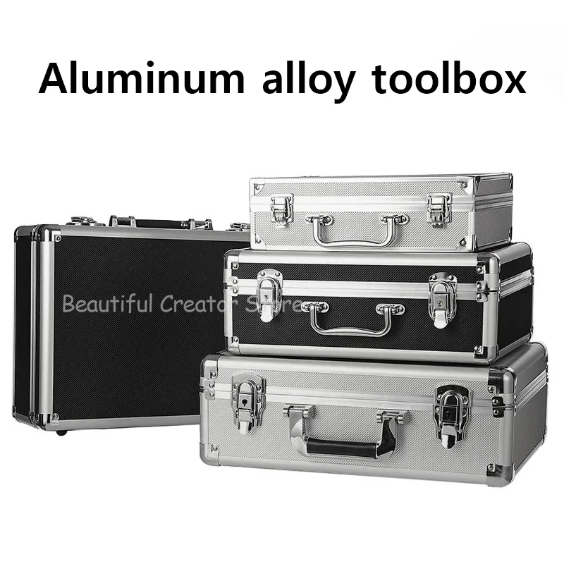 

Aluminum Tool Box Waterproof Hard Case Box Safety Storage Box Portable Tool box organizer box Equipment Case with Sponge