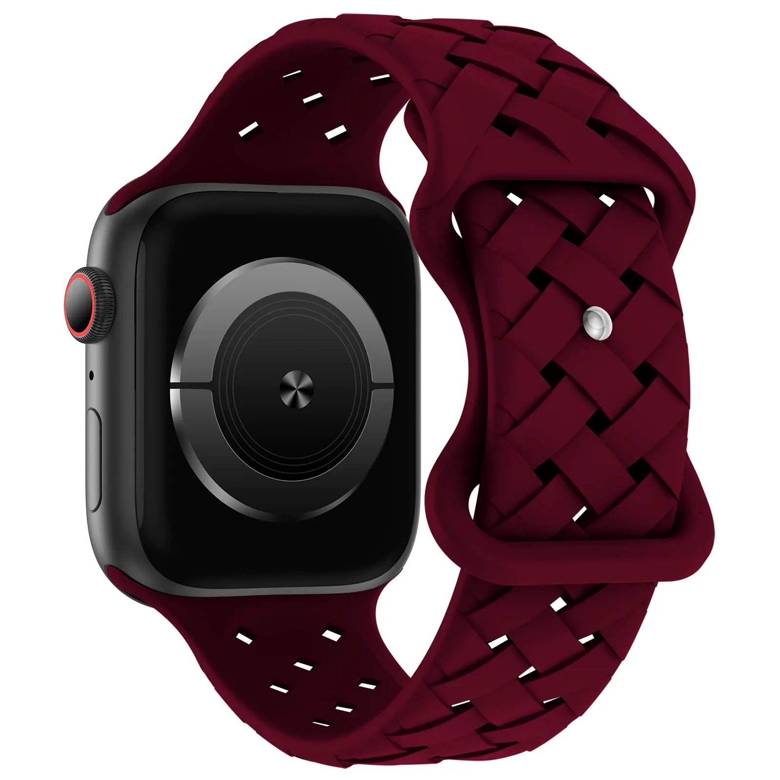 Breathable Sport Braided Silicone Watch Strap - Stylish and Comfortable Accessory