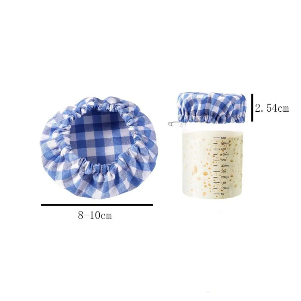 1PC Sourdough Starter Jar Covers Fit Jars Mouth from 8-10cm Elastic Cloth Fermentation Jar Lid Reusable Breathable Cloth Lid