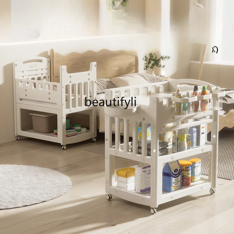 Diaper Table Baby Care Table Newborn, Massage Touch Baby Bed Movable