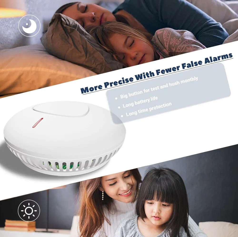 VisorTech détecteur de fumée et de feu: Mini-détecteur de fumée, alarme incendie 85 dB, batterie de 10 ans, EN 1460 (détecteurs de fumée photoélectriques VisorTech détecteur de fumée et de feu: Mini-détecteur de fumée, alarme incendie 85 dB, batterie de 10 ans, EN 1460 (détecteurs de fumée photoélectriques
