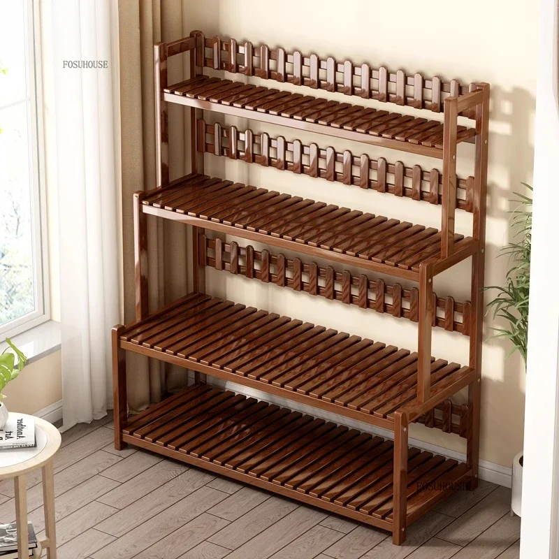 Modern Balcony Plant Shelves Multi-layer Stepped Succulent Display Stand Outdoor Courtyard Movable Floor-standing Flower Stand C