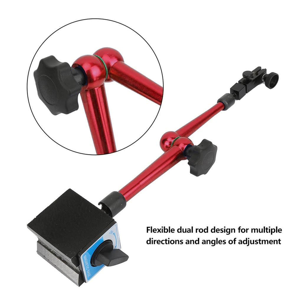 Dial Indicator Magnetic Holder Dial Bore Gauge Magnetic Stand Base Micrometer Measure Tools Hour Type Indicator Comparator Watch
