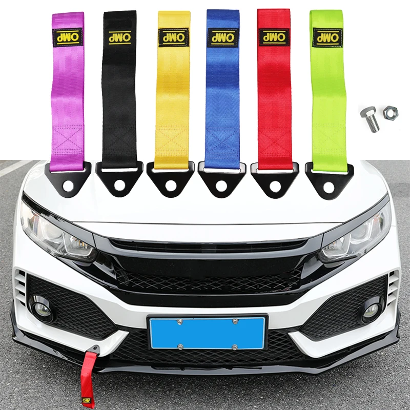 Universal 26cm Highstrength Nylon Tow Strap Car Racing Tow Ropes Auto