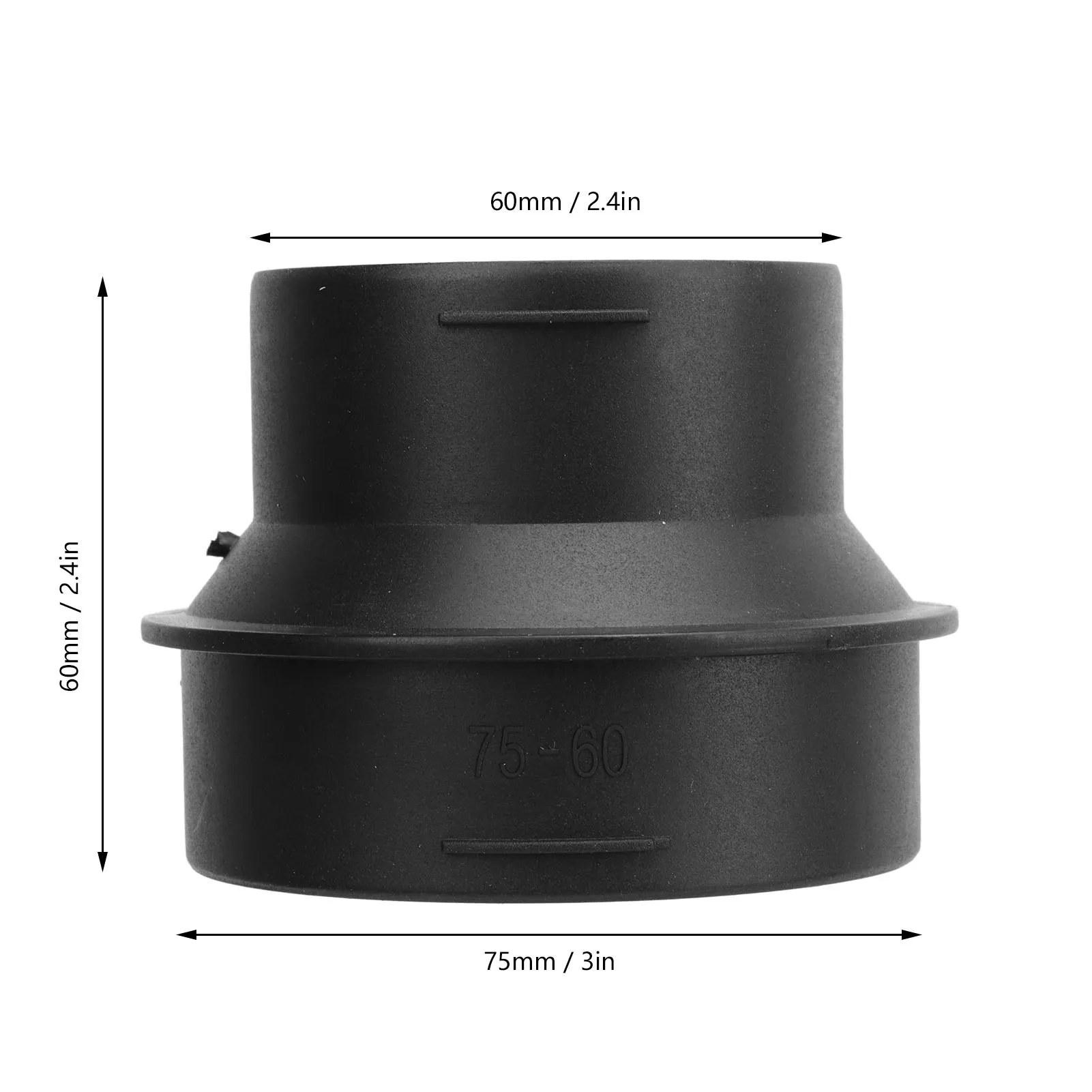 1pair Parking Heater Adapter Tube 60 To 75MM Heater Ducting Pipe Joiner Connector For Webasto