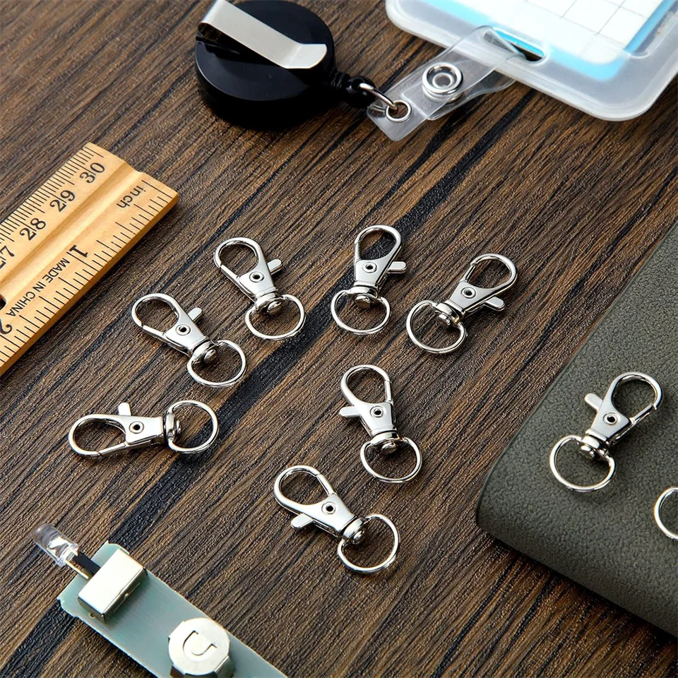 Lot De 24 Fermoirs Mousquetons Pivotants En Métal De 3,8 Cm