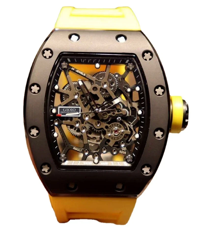 

men Automatic Mechanical watch Ceramic Skeleton Black Ceramic
