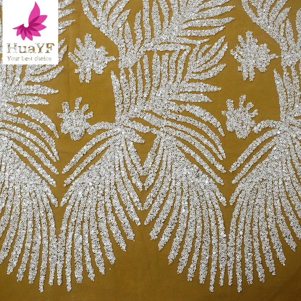 

Лучшая оптовая продажа, белая кружевная ткань, вышивка бисером, свадебное платье, вечернее платье, блестки, сетка, кружево