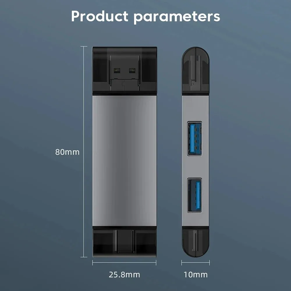 Universal 7-in-1 USB 3.0 Type C Multi-Card Reader Adapter