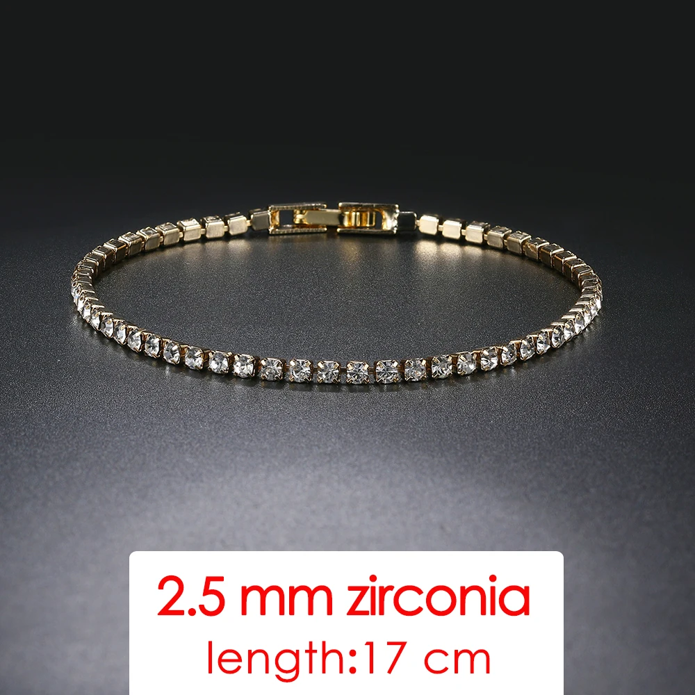 Rose Gold Cubic Zirconia Tennis Bracelet - Elegant Fashion Jewelry Gift