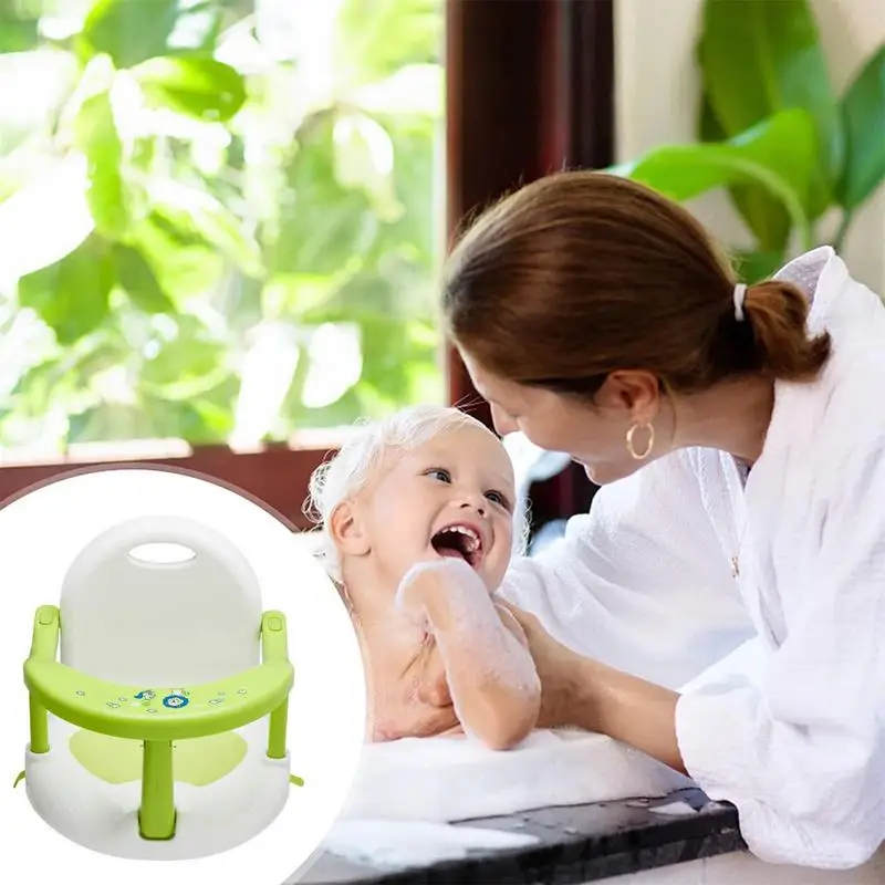 Baby Bath Seat Soft Mat For Travel Home Living Room Foldable Suction Cups Wrap-around Chair