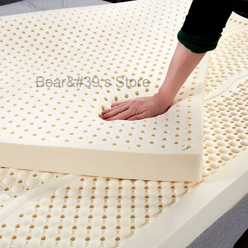 100% Thailand natural latex mattress with cover natural rubber pure mattress 1.8m bed 1.5m thickened home dormitory cushion mat