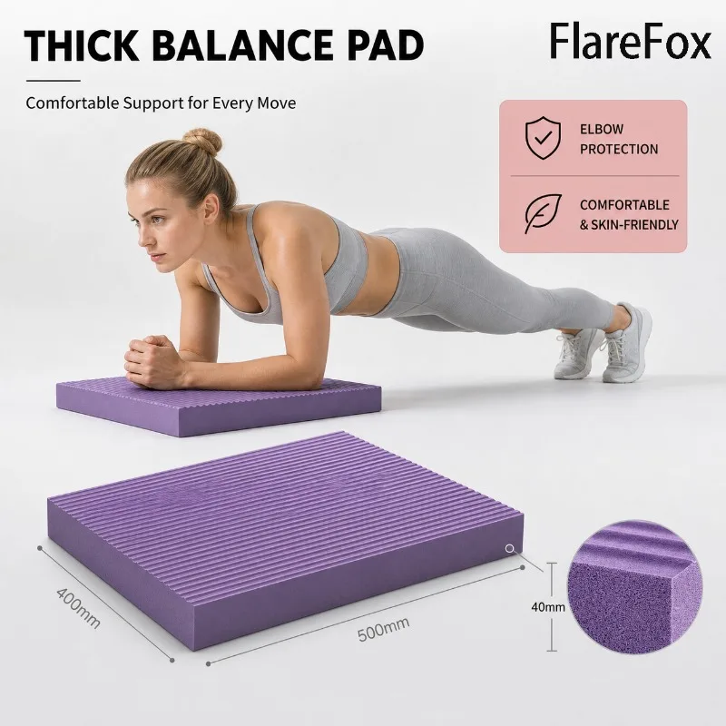 Thick Non-Slip Yoga Mat with Knee Protection - Pilates and Home Exercise Accessory