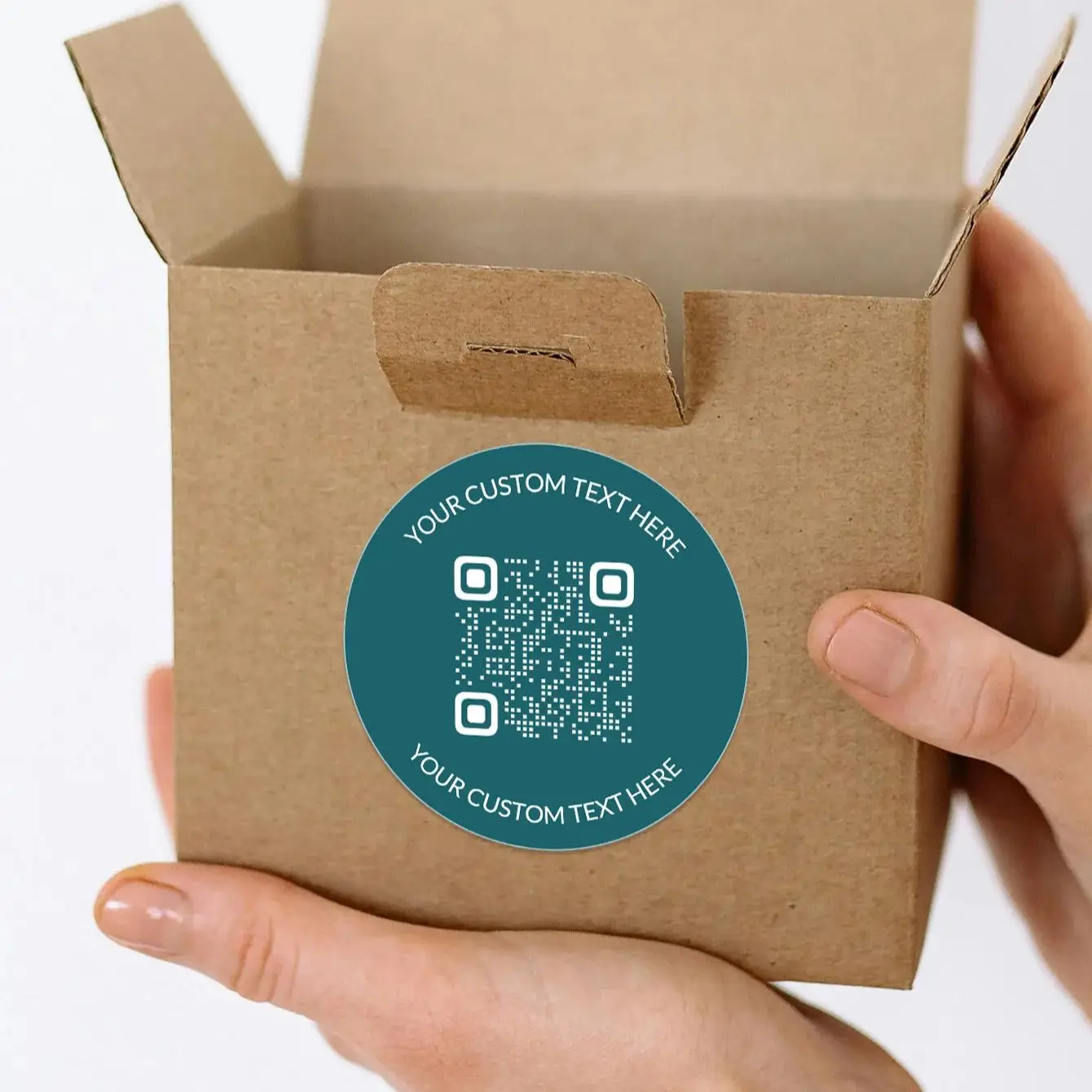 1/50/100개 맞춤형 QR 코드 원형 스티커, 어떤 텍스트/이미지로든 인쇄 가능하며, 파티, 라벨 및 포장에 적합합니다.