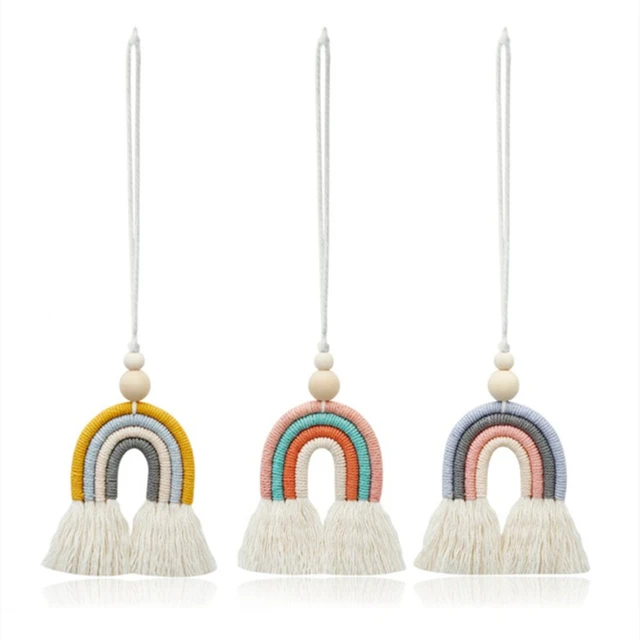 개성적인 차량 장식을 위한 수제 면로프 자동차 펜던트 개성적인 차량 장식을 위한 수제 면로프 자동차 펜던트