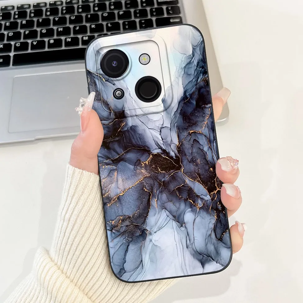 Cute Cat & Floral Silicone Phone Case - Stylish Protective Bumper