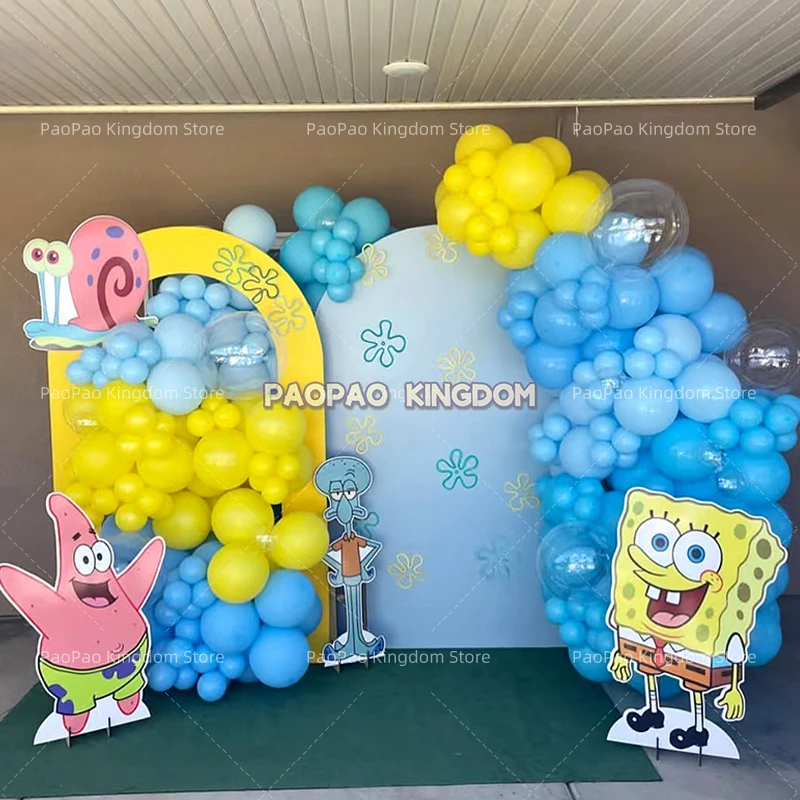 SpongeBob Thema Ballon Girlande Bogen Kit Baby Dusche Party Dekorationen Kinder Geburtstag Party Ballon Kinder Geschenke Spielzeug