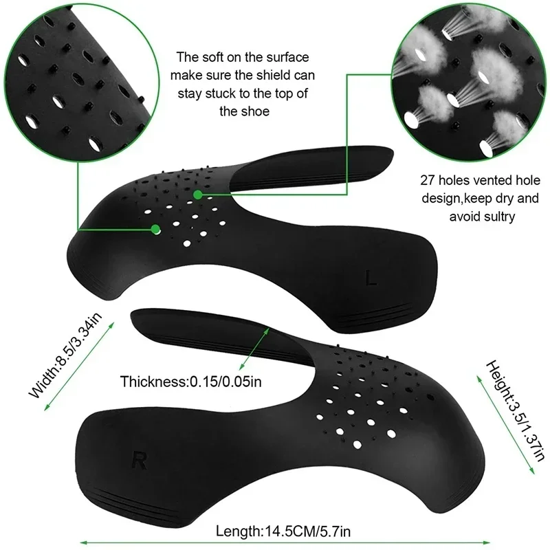 Shoe Protector 4Pcs Crease Protector Shoe Head Stretcher Anti Crease Sneaker Wrinkled Fold Shoe Support Toe Cap Sport Insole