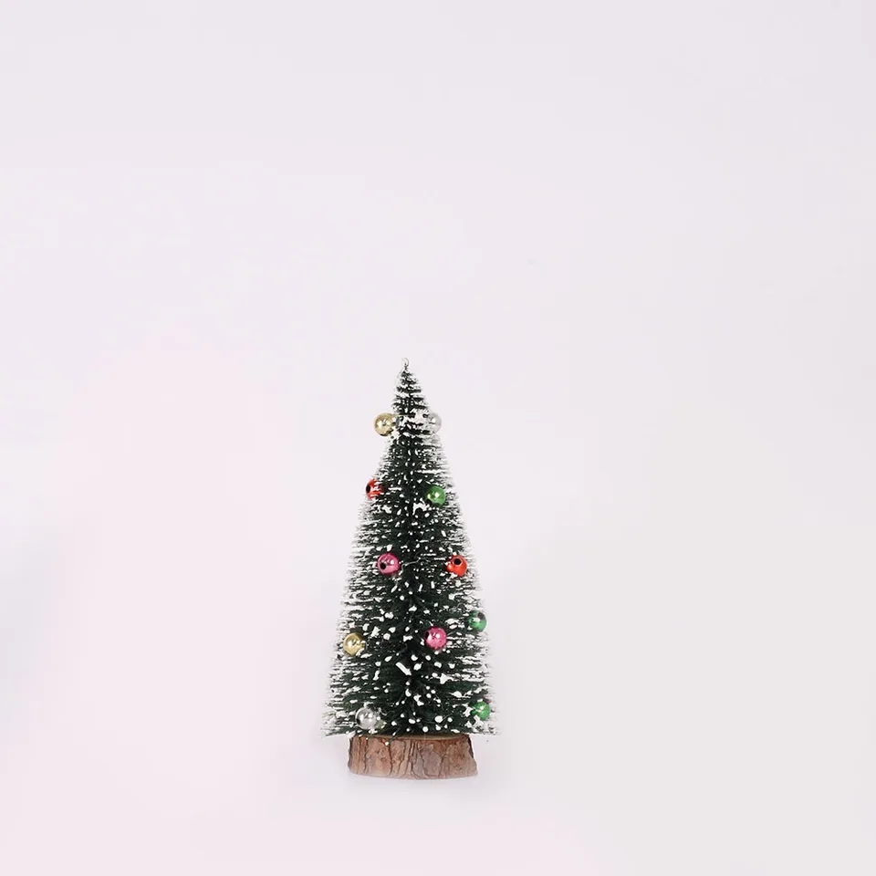 Mini Alberi Di Natale Alberi Di Natale In Miniatura Mini Albero Di Natale Innevato Mini Sisal Albero Di Natale Piccolo, Con Base Legno, Piccolo Albero