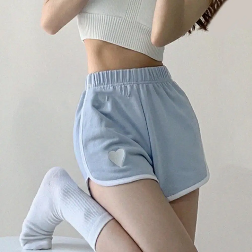 

Sporty Sports Shorts A-line Skin-touch Elastic High Waisted Shorts Breathable Short Pants Summer Clothes