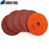 SHDIATOOL 5Pcs #200 Diamond Flexible Wet Polishing Pads For Tile Marble Ceramic Terrazzo Stoneware Dia100mm Sanding Disc 4Inch