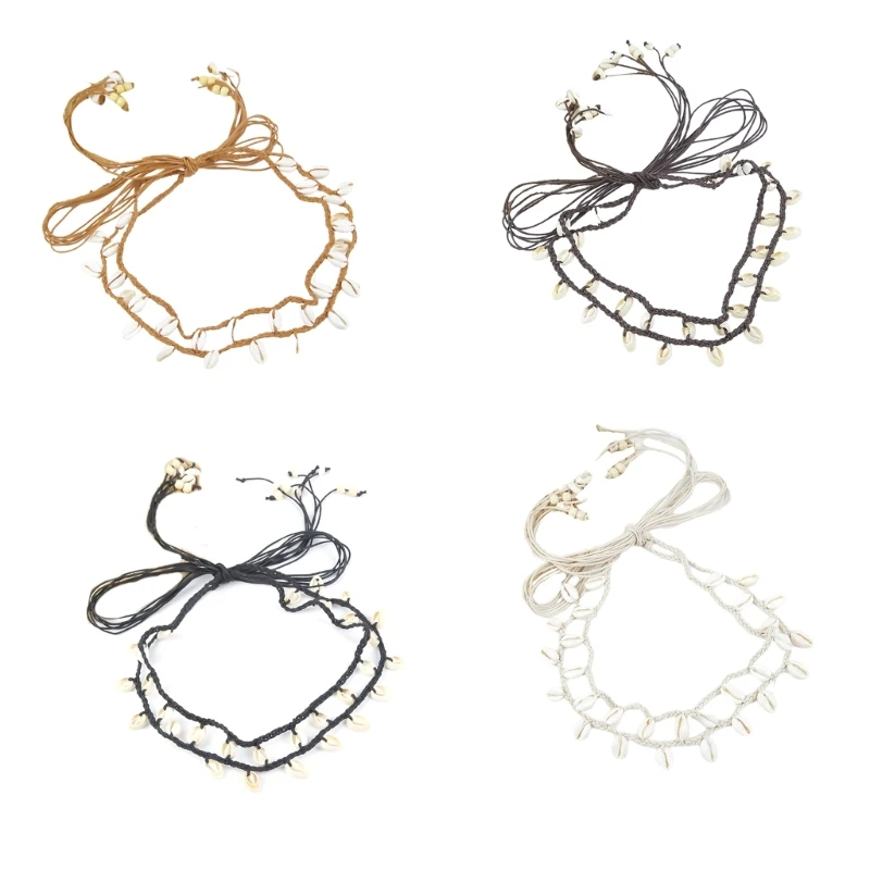 

Weaving Hollow out Waist Rope for Women Ladies Dress Decorative Hat Rope with Bohemian Beads Decors Fashion Hat Rope 10CF