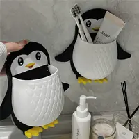 Penguin Storage Box Mobile Holder Bin Storage Organizer Rc Stand Makeup Wall Organizer Floating Shelves Wall Bin Adhesive Shelf 2