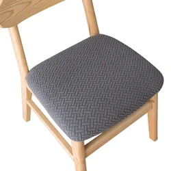 Spandex Jacquard Dining Room Chair Seat Covers WaterProof Removable Washable Elastic Cushion Covers for Upholstered Dining Chair