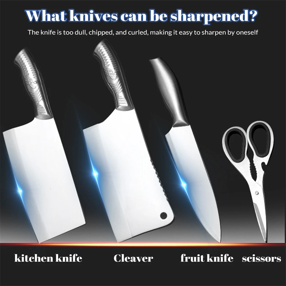 Stainless Steel Knife Sharpener Kitchen Professional Sharpener Facilitative Adjustable Four In One Knife Sharpener Tool