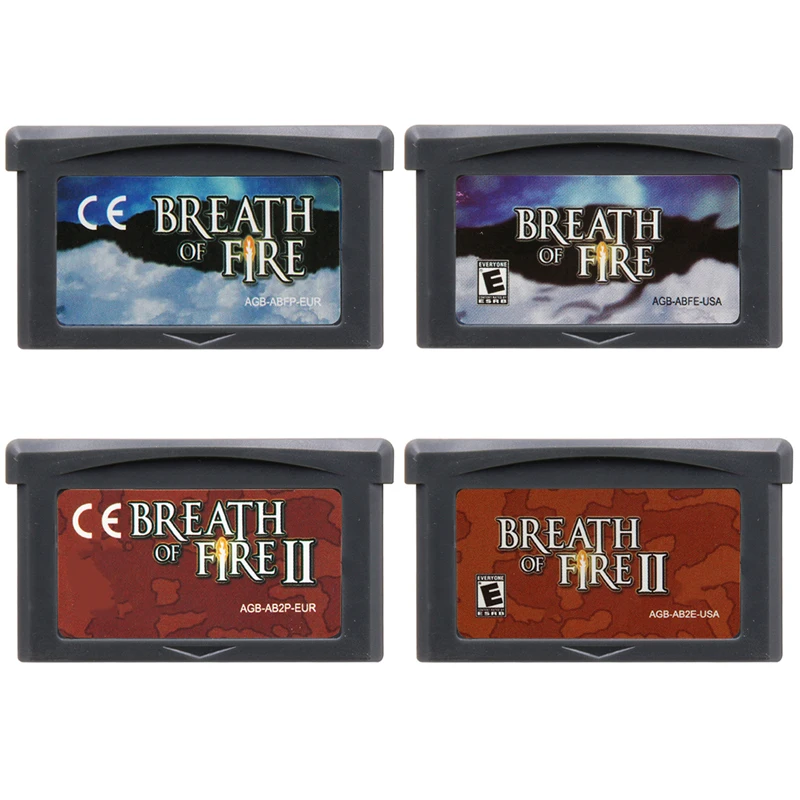 GBA Game Cartridge Breath of Fire Series 32 Bit Video Game Console Card original box 32 bit 369 in 1 compilation video game cartridge console card english language for nintendo gba