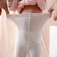 Leggings en tricot torsadé pour enfants, pantalons unisexes sans pieds pour nourrissons et tout-petits, collants sans couture tricotés pour bébés, collants longs en coton 6