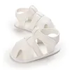 New Baby Girl Sandals 0 to 3 6 9 12 18 24 Months PU Leather Soft Toddler Boy Sandals 1 2 Years White Brown Kids Shoes Boutique 2
