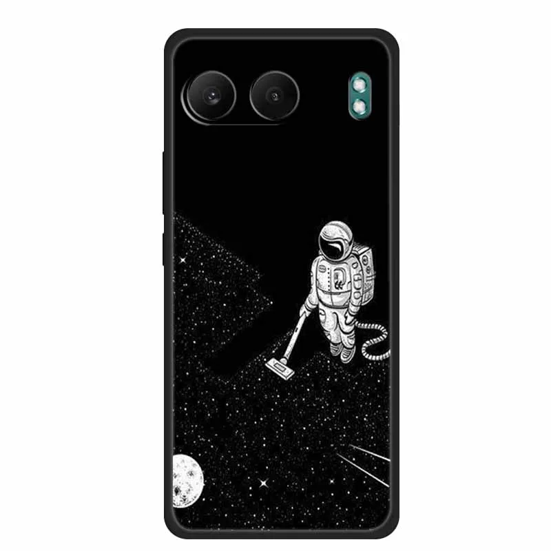 Astronaut Design Soft Silicone TPU Phone Case - Space-Themed Back Cover