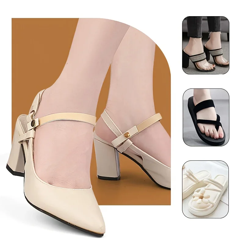 Unsichtbare Verstellbare Befestigungsgurte Transparente Schnürsenkel für High Heels Klare Schuhbänder zum Fixieren Loser Knöchelschnürsenkel – Detail 5