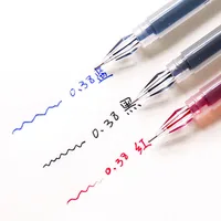 3pcs/mix Diamond tip Gel Pen Fine 0.38mm Large-capacity Black/Blue/Red ink Exam Signing Writing School Office Supplie Stationery 1