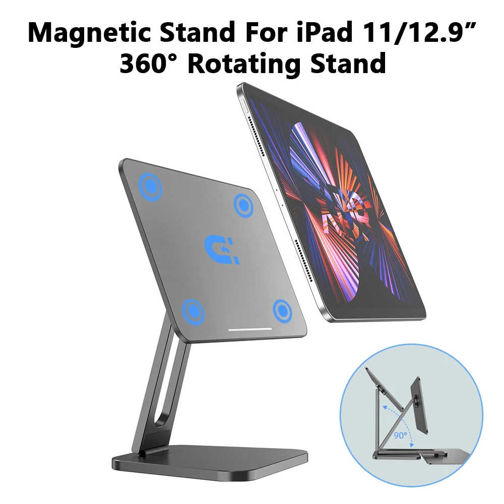 

360° Rotating Magnetic Stand For iPad Pro Adjustable Foldable Holder For iPad Pro 11 inch/12.9 inch Rotation Bracket Take Notes