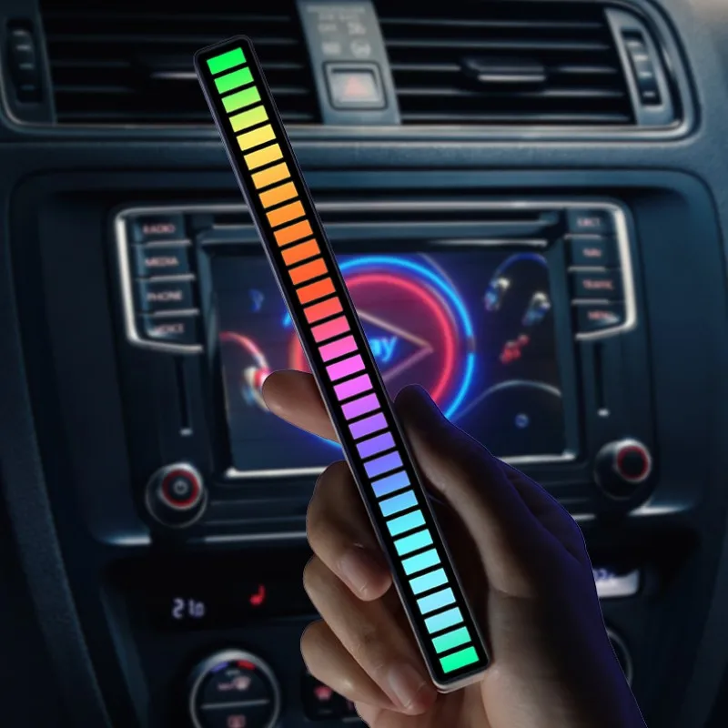 

RGB LED Sound Control Rhythm Lights Music Sound Light Bar Nightlights Pickup Atmosphere Colorful Lamp Party Car Decorat Light