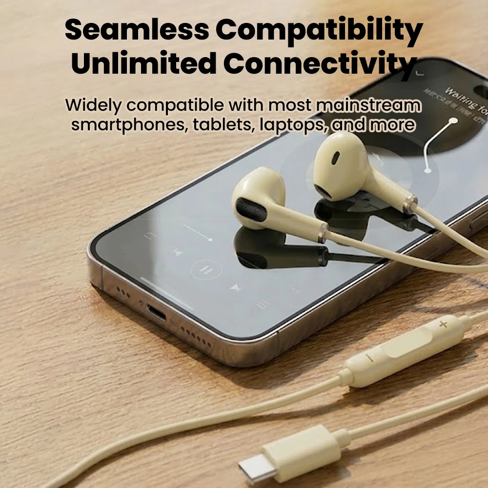 High-Quality Wired Headphones with Built-In Microphone and Versatile Connectivity