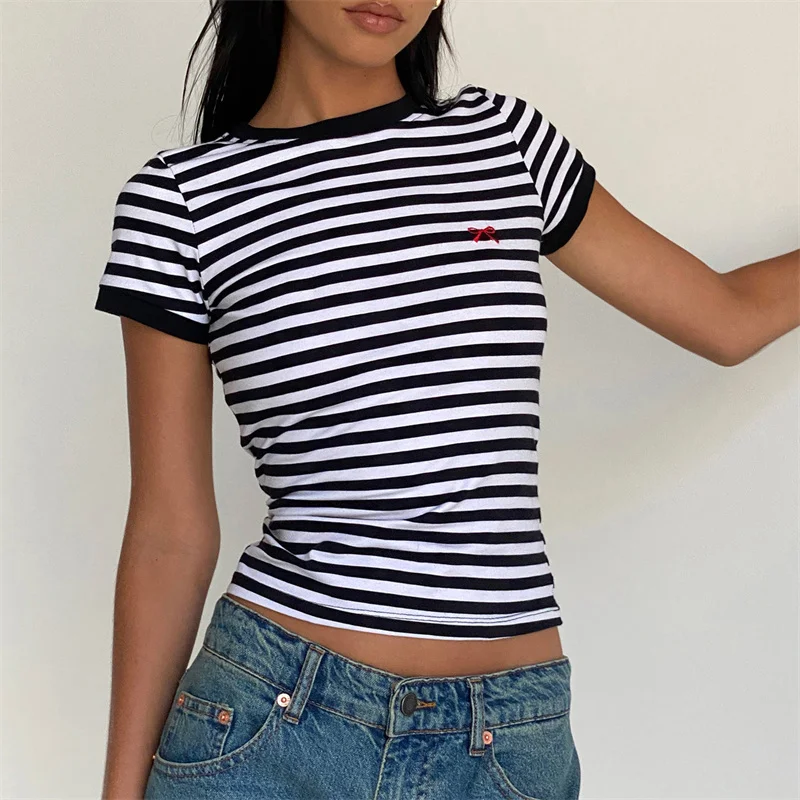 Cutecore - Camiseta De Manga Corta Con Cuello Tipo Polo Con Estampado De Dibujos Animados Para Mujer, Blusas De Fairycore Preppy Y2K Tops Indie Streetwear, Albaricoque