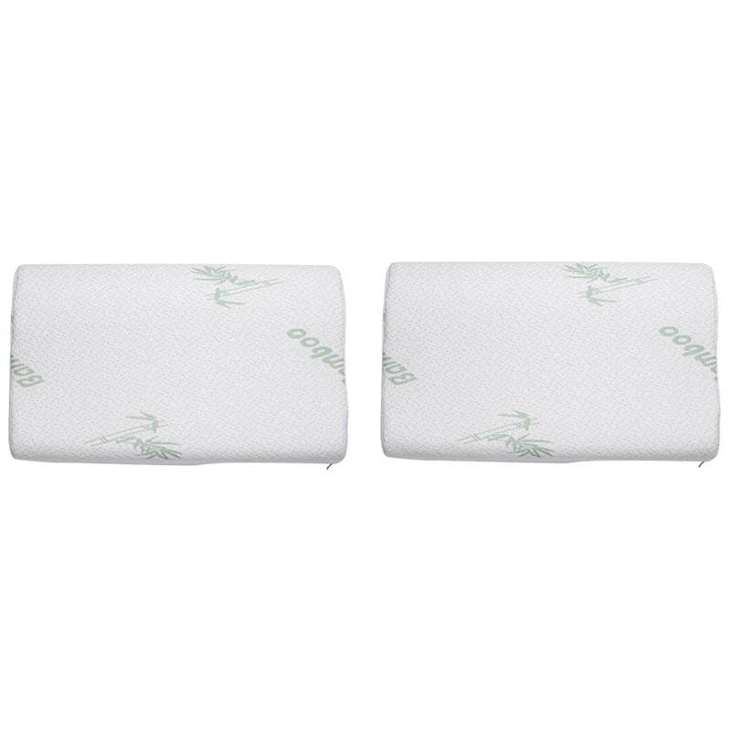 

2X Slow Rebound Bamboo Fiber Pillow Memory Foam Pillows Healthy Breathable Pillow