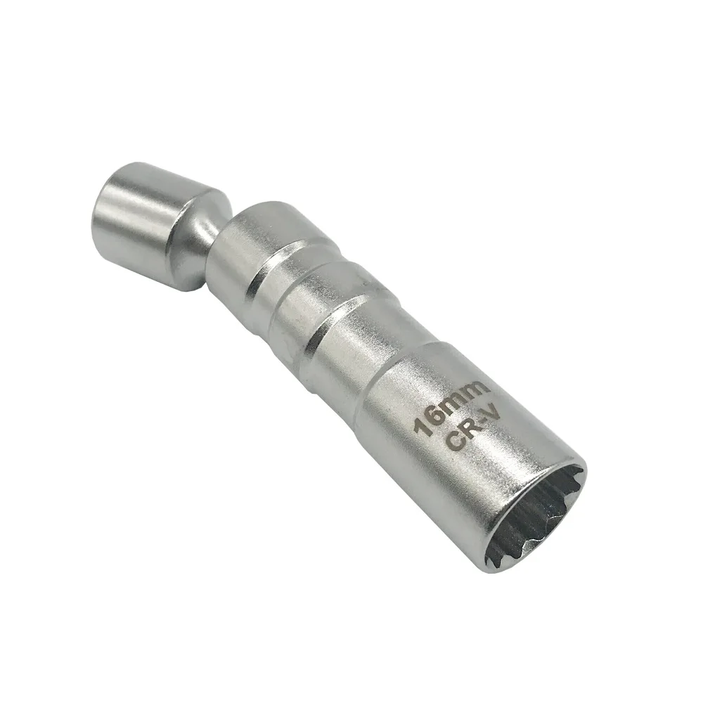 

14/16mm Car Reparing Tool Spark Plug Socket Wrench Magnetic 12 Angle Spark Plug Removal Tool Thin Wall 3/8" Drive Sockets