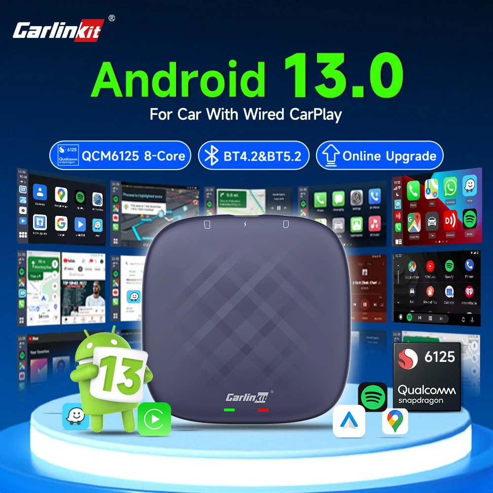 CarlinKit CarPlay Ai Box QCM6125 Android 13 Mini Wireless CarPlay Android  Auto Car Play Streaming Box for Netflix 64G 128G - AliExpress