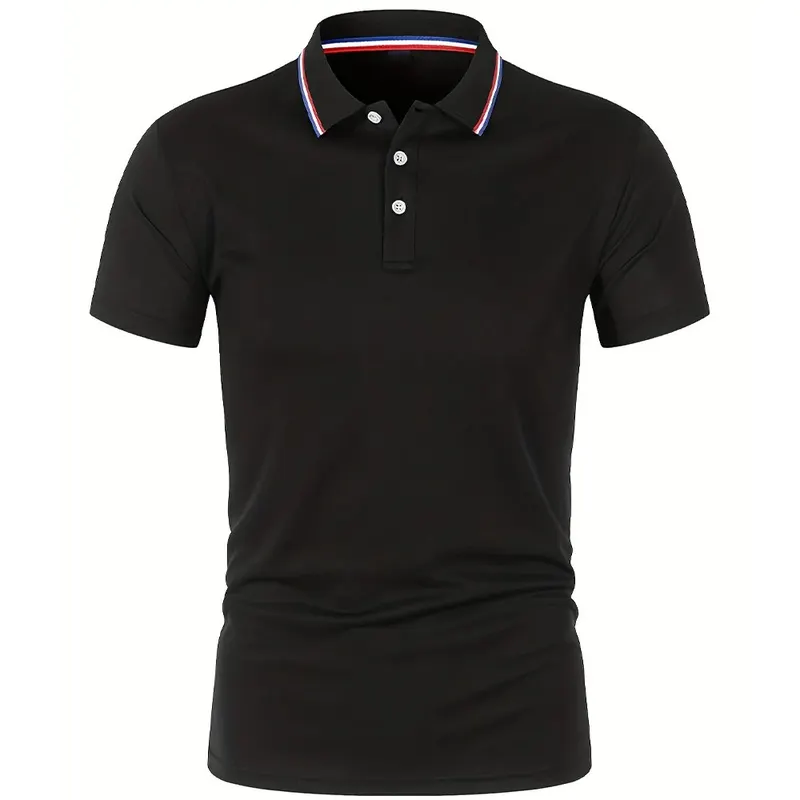Men' Breathable Comfortable Polo Shirt Solid Color Short Sleeve T-Shirt