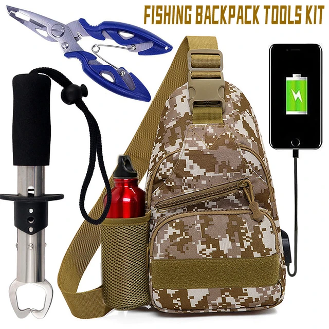3Pcs Fish Hook Remover Tools Kit Fishing Backpack Digital Fish
