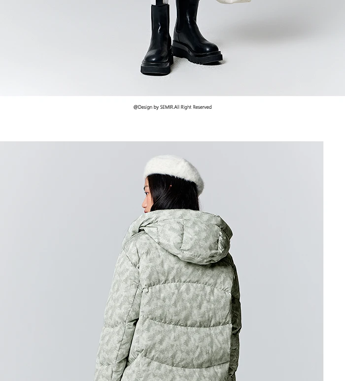 Down Jacket Women Mid-Length Waterproof and Warm Winter Oversize Hooded Versatile Coat