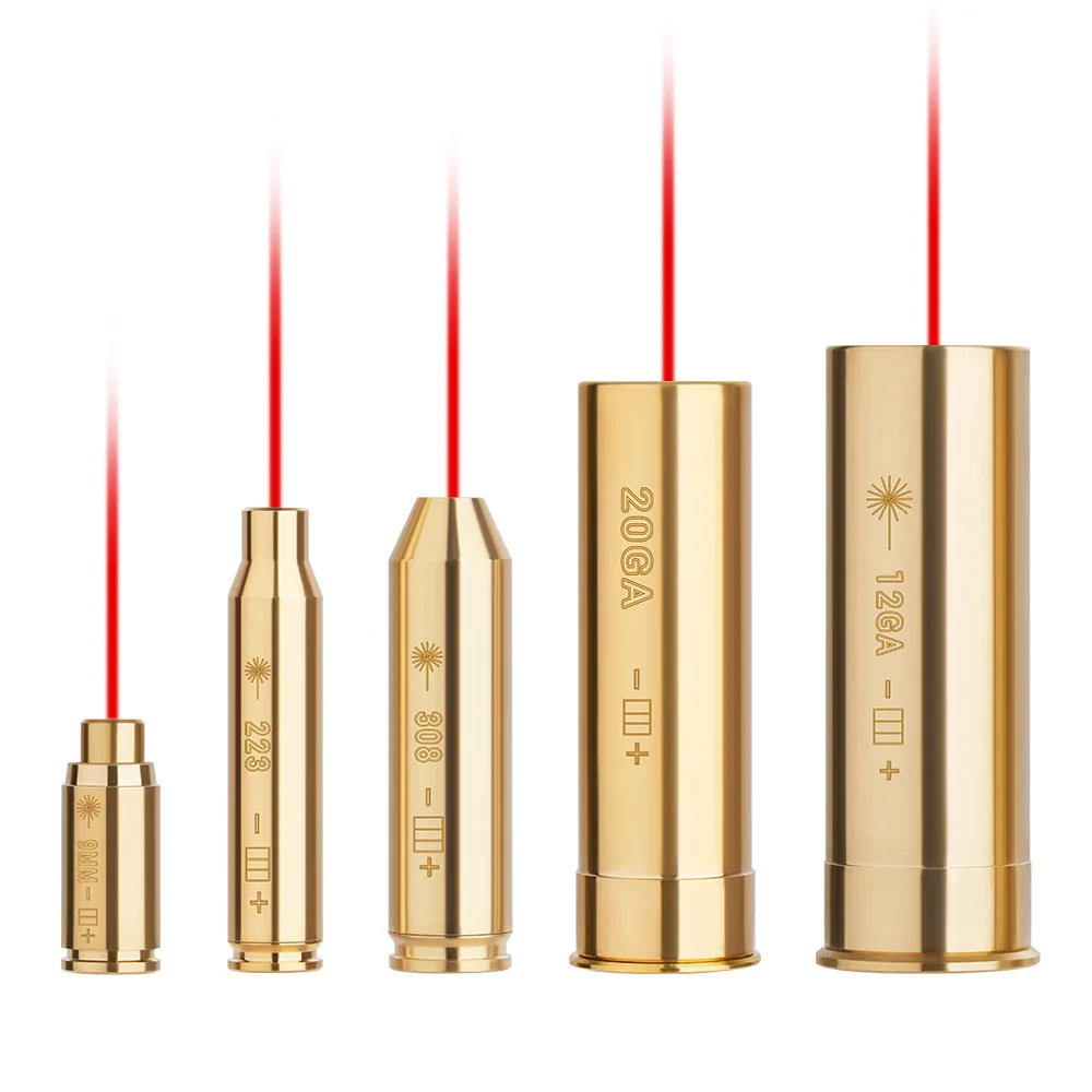 Red Dot Laser Sight Laser Bore Sight Laser Sight.308 cal Red Dot Laser Brass Boresight CAL Cartridge Barrel Bore Sighter Hunting Gun Scope Adjustment Rifle Pistol Shotgun