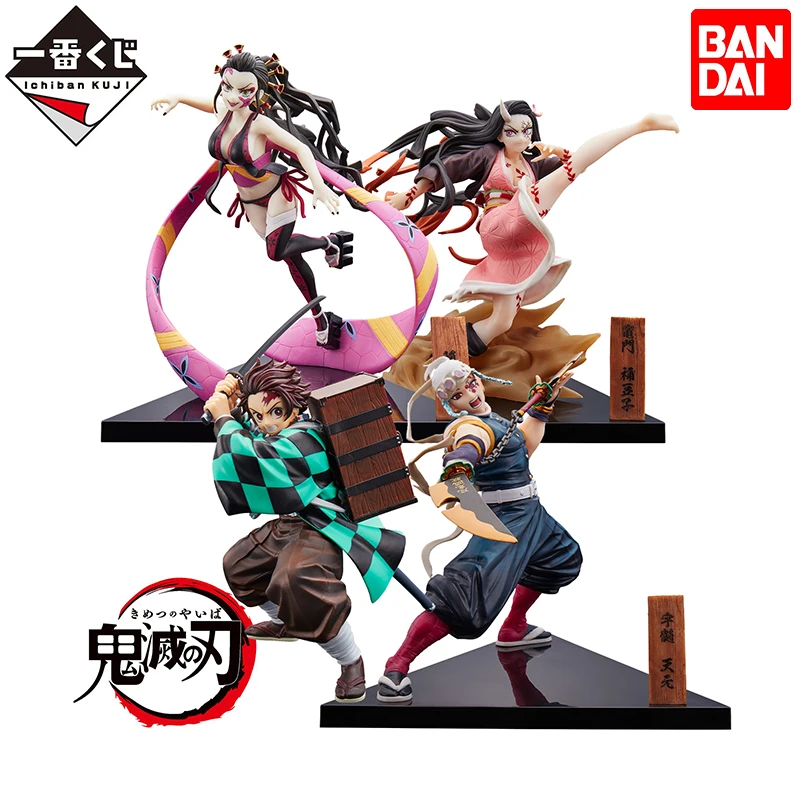 

Bandai Original Ichiban KUJI Demon Slayer Kamado Tanjirou Nezuko Daki Uzui Tengen Anime Figure Model Collection Christmas gift